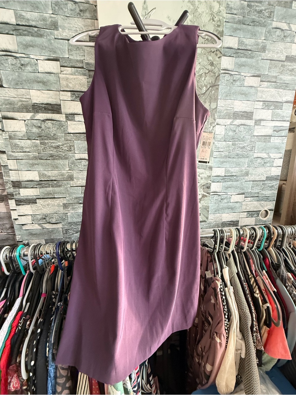 AB Studio Sleeveless Mauve-Purple Sheath Dress